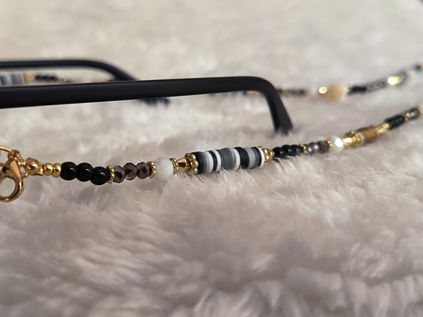 TANIA Chaîne de lunettes noir