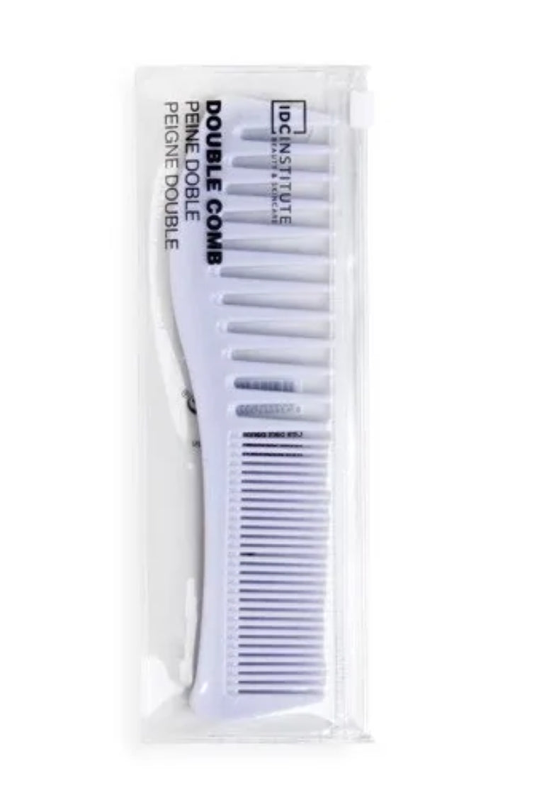 PEIGNE DOUBLE AVEC SA POCHETTE HERMÉTIQUE IDC INSTITUTE