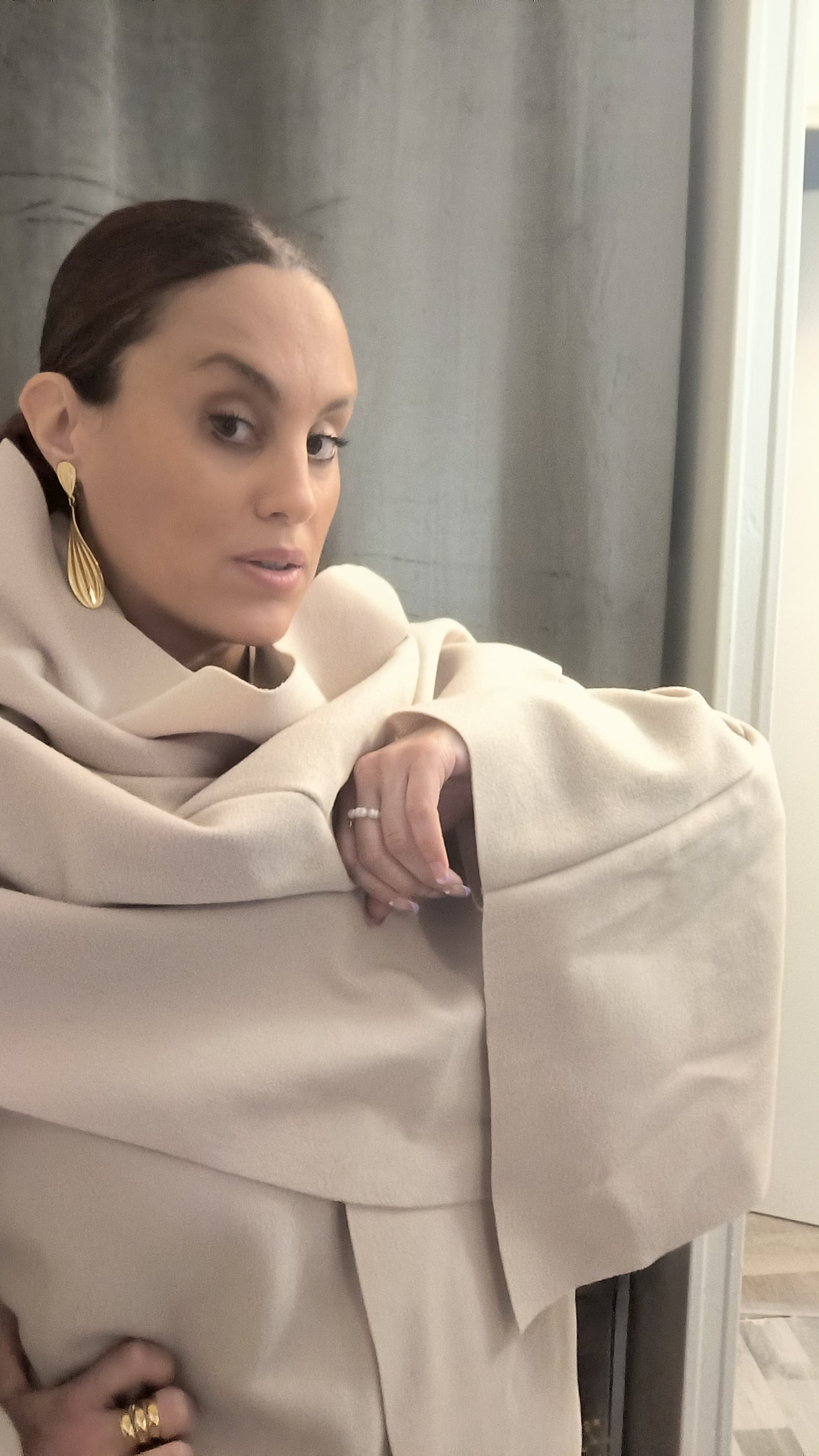 VESTE CAPE BEIGE ANISSA