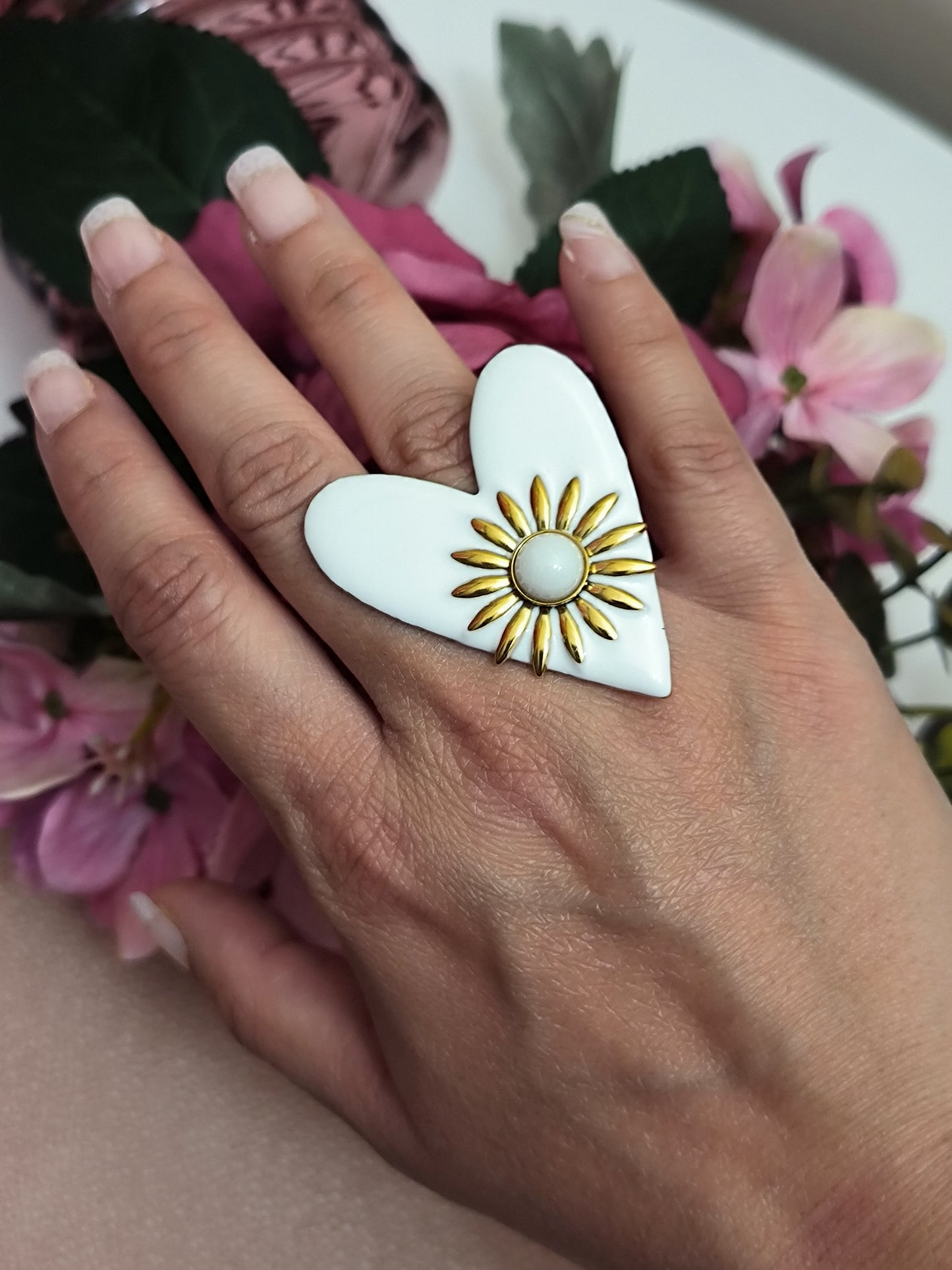 Bague SUNSHINE blanche