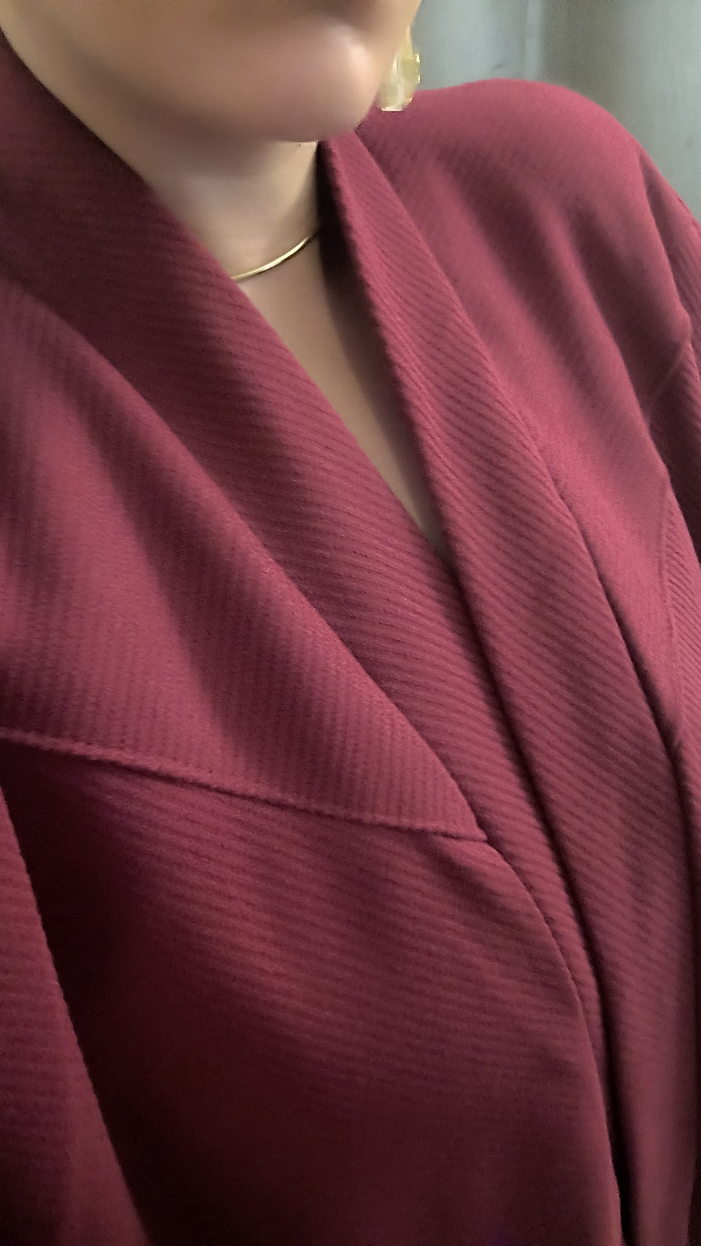 Veste longue Bordeaux Taille Unique