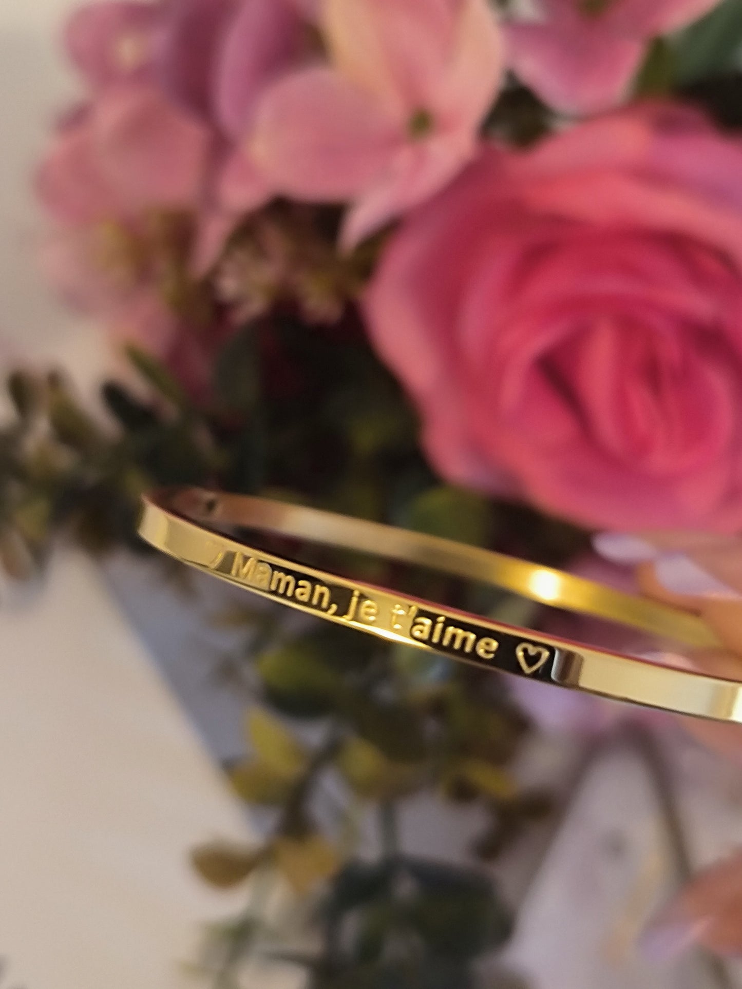 Bracelet gravé "Maman je t'aime"