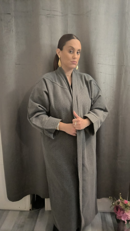 Veste longue grise Taille Unique