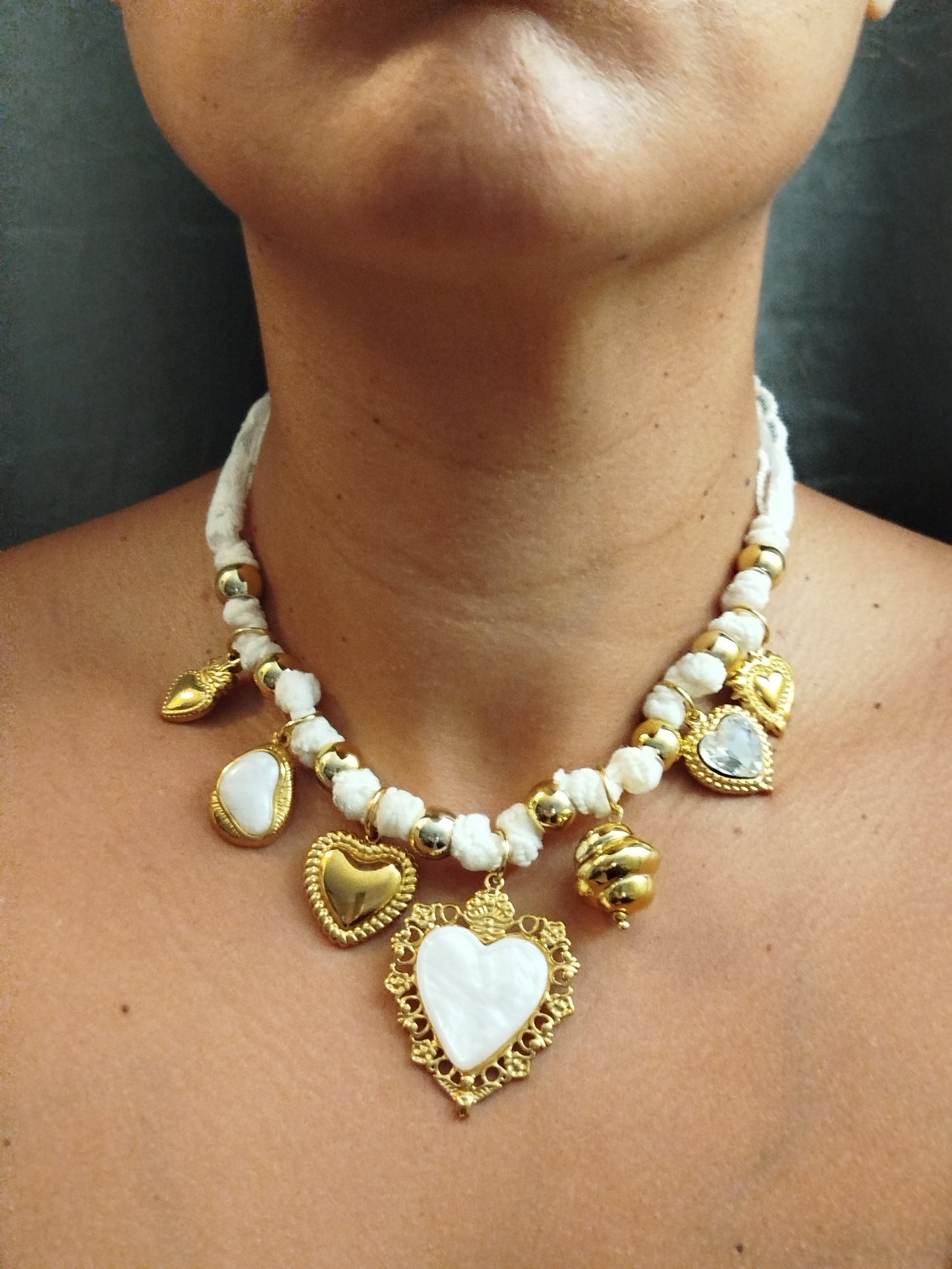 đź’™Collier ABY blanc