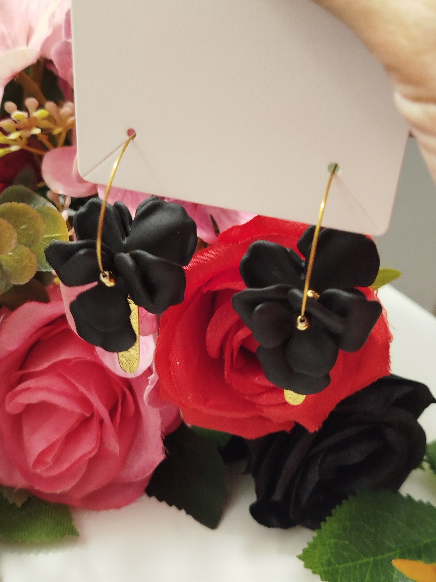 Boucles d'oreilles RYSLAINE NOIR