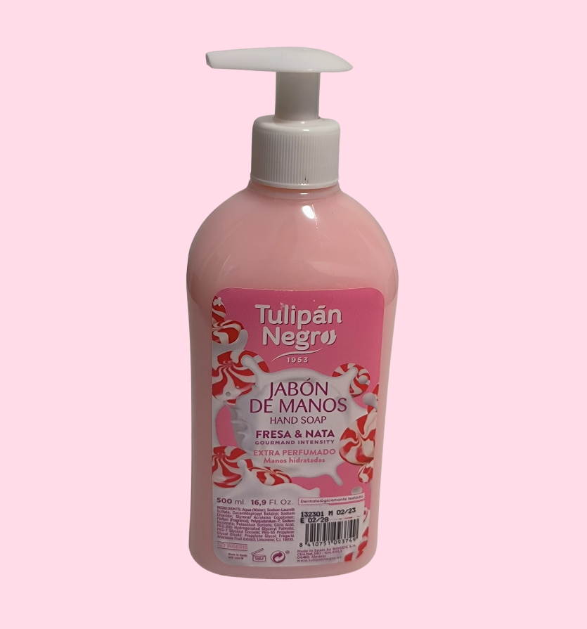 Savon pour les Mains "Fraise Chantilly" Tulipan Negro 500ml
