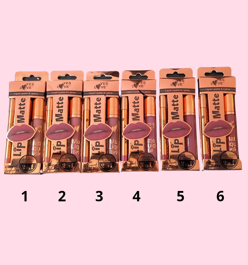 DUO ROUGE À LÈVRES LIQUID + CRAYON MATTE YES LOVE