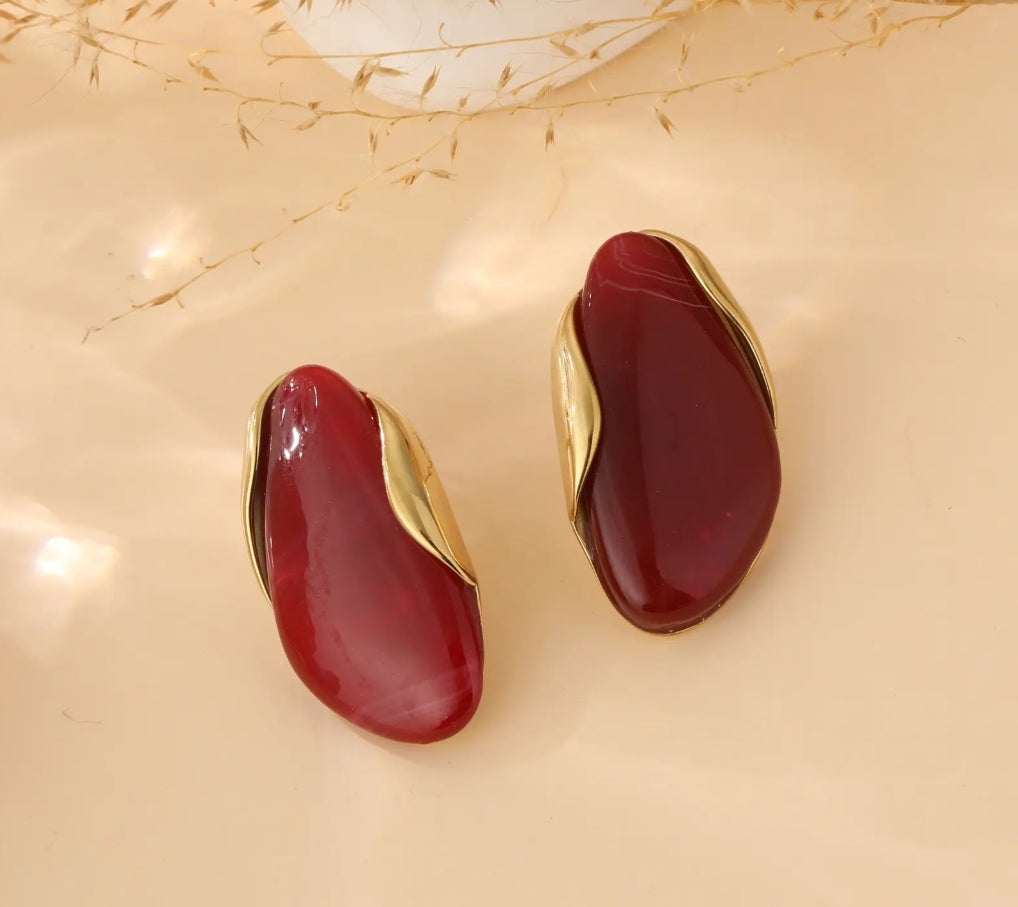 Boucles d'OREILLES SAMANTHA ROUGE