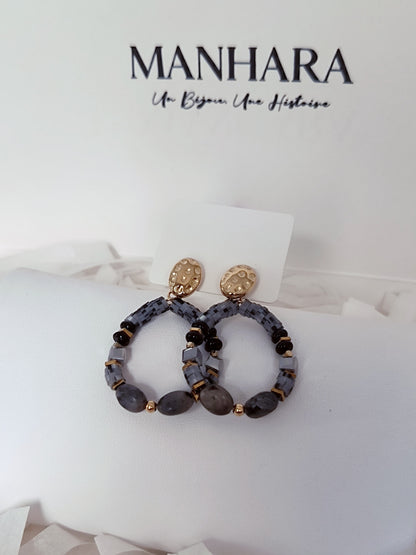 Boucles d'oreilles JENA noir