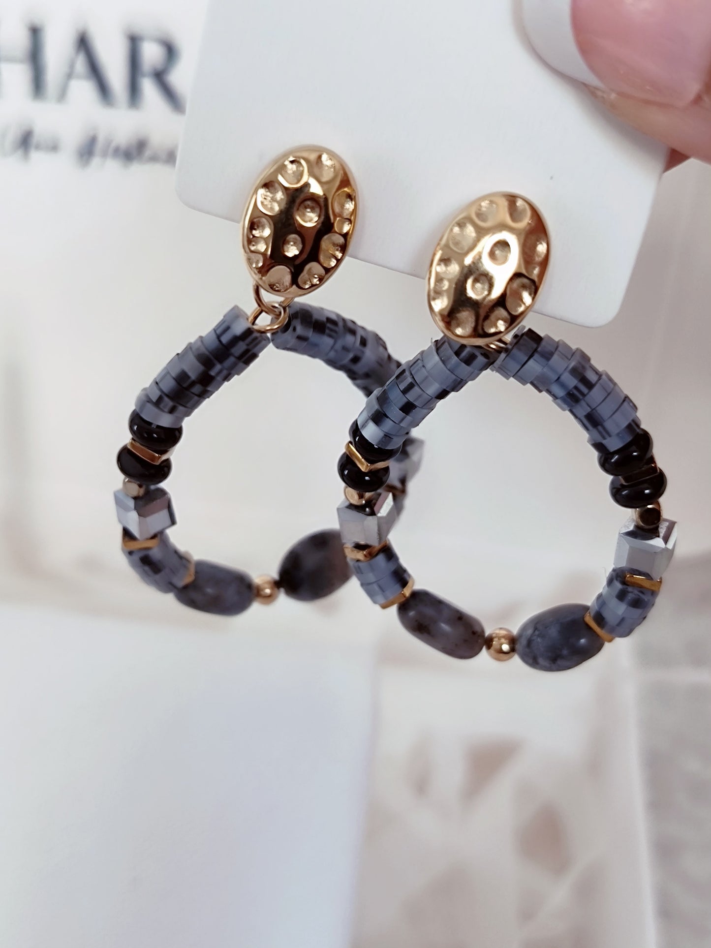 Boucles d'oreilles JENA noir