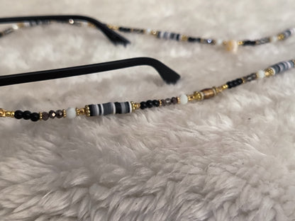 TANIA Chaîne de lunettes noir