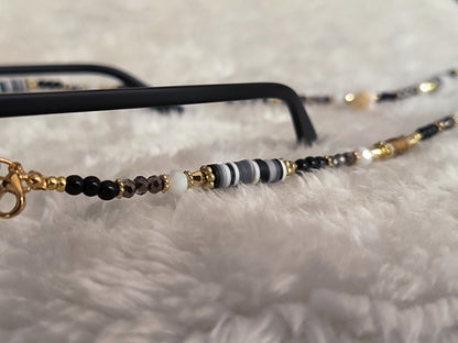 TANIA Chaîne de lunettes noir