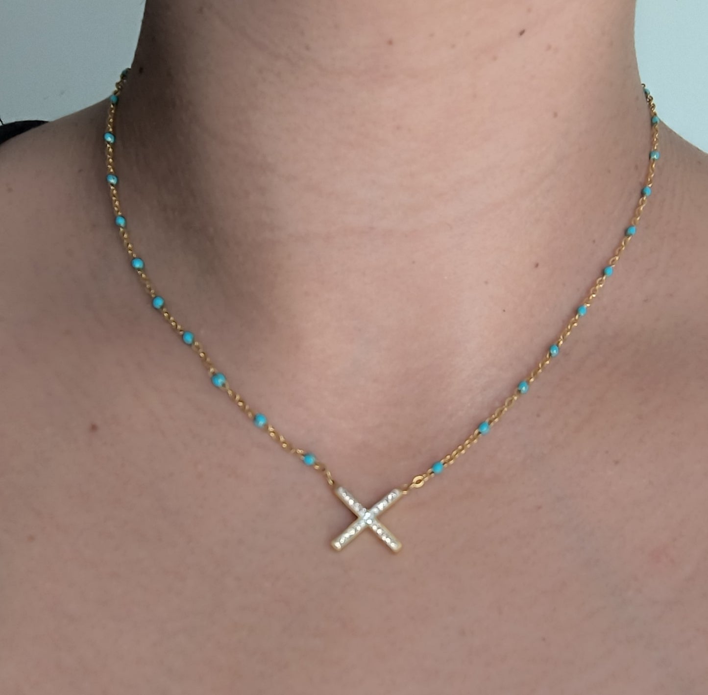 Collier XENA bleu