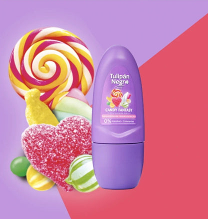 DEODORANT ROLL ON "CANDY FANTAISY" Tulipan negro