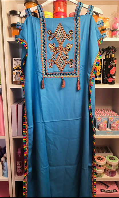 Robe made in Morocco. Bleu