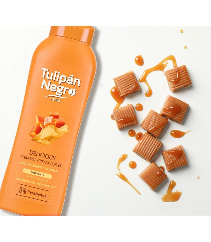 GEL DOUCHE & BAIN TULIPAN NEGRO CARAMEL CREAM TOFFEE 650ML