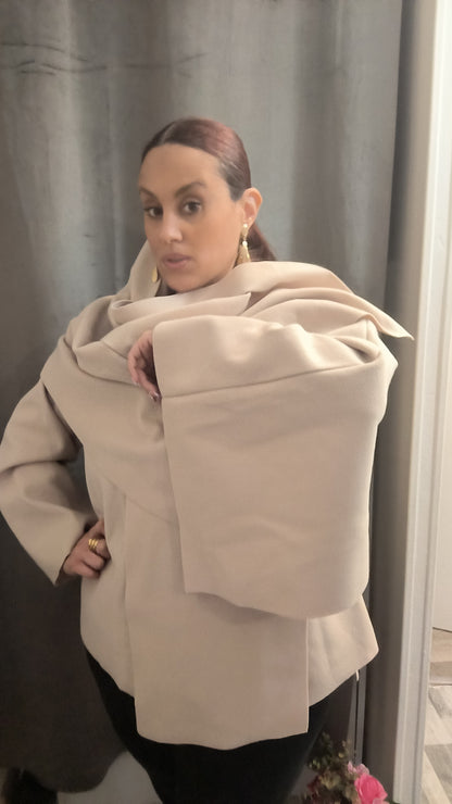 VESTE CAPE BEIGE ANISSA