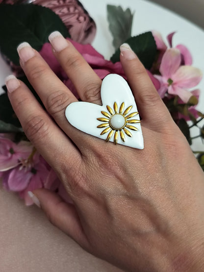 Bague SUNSHINE blanche