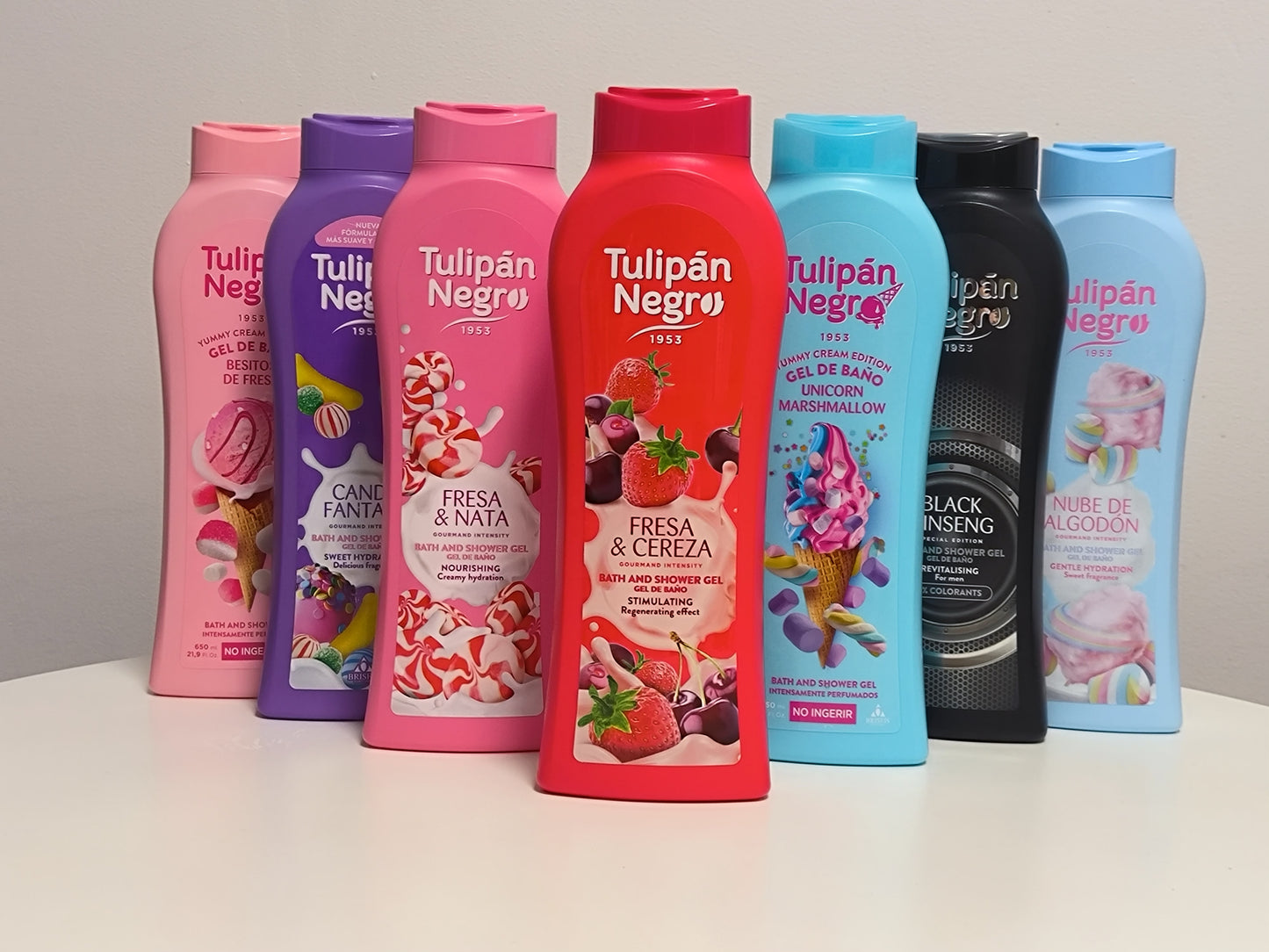 Gel bain et douche gourmand, Fraise et Cerise. 650ml