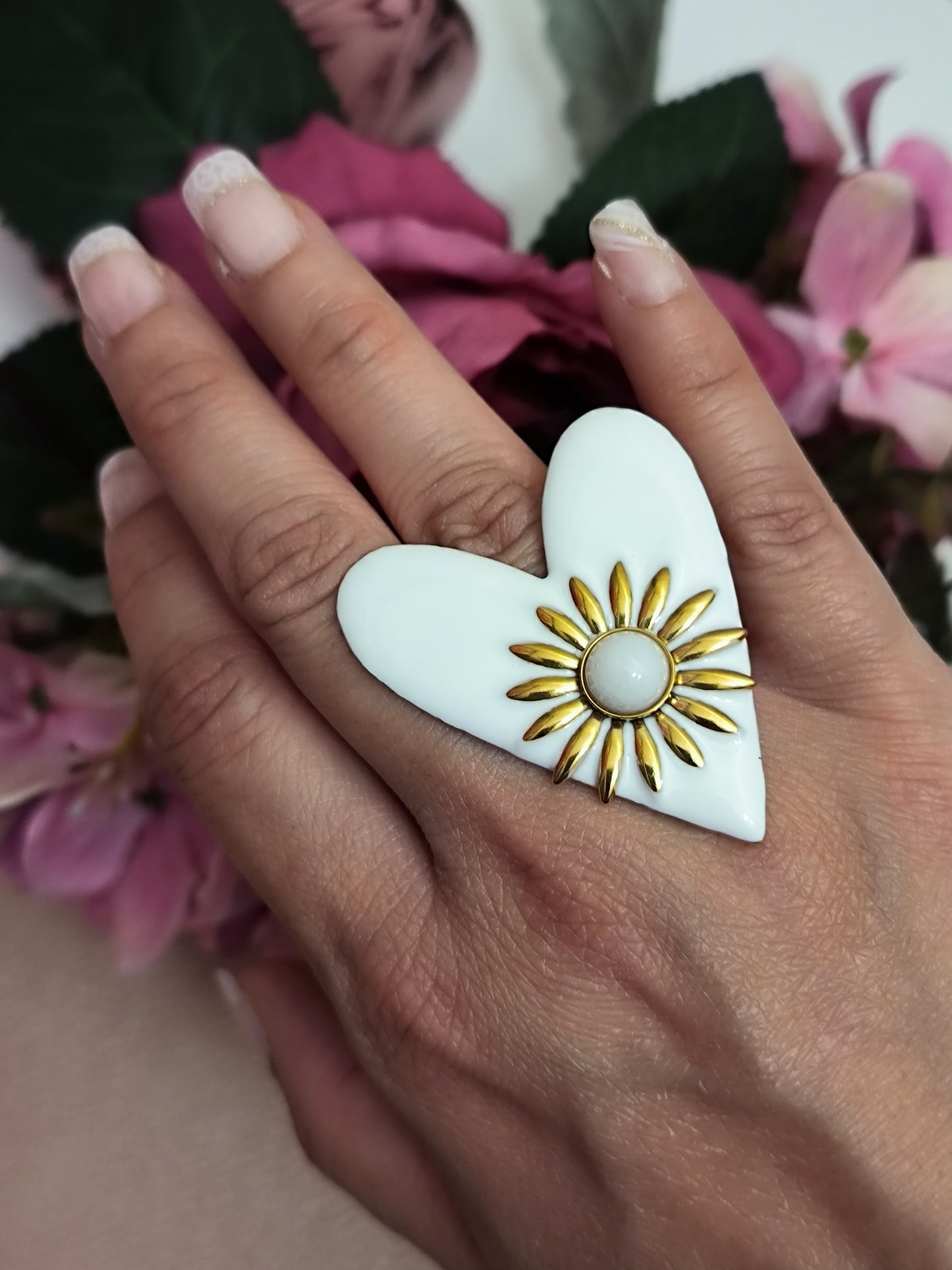 Bague SUNSHINE blanche