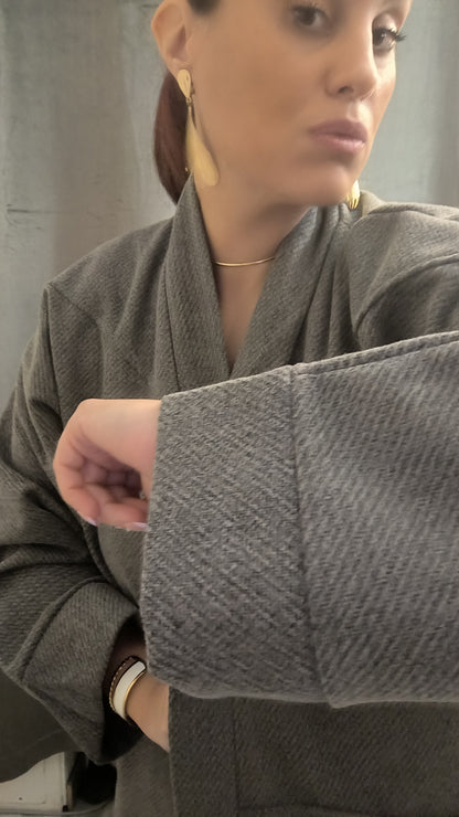 Veste longue grise Taille Unique