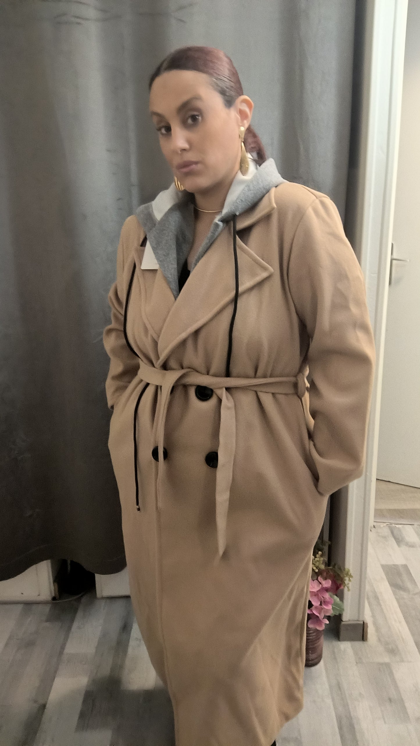 Manteau Capuche Taille Unique