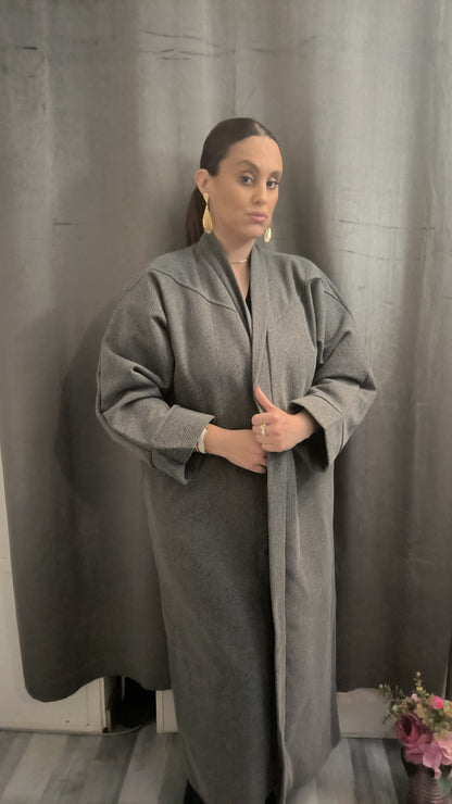 Veste longue grise Taille Unique