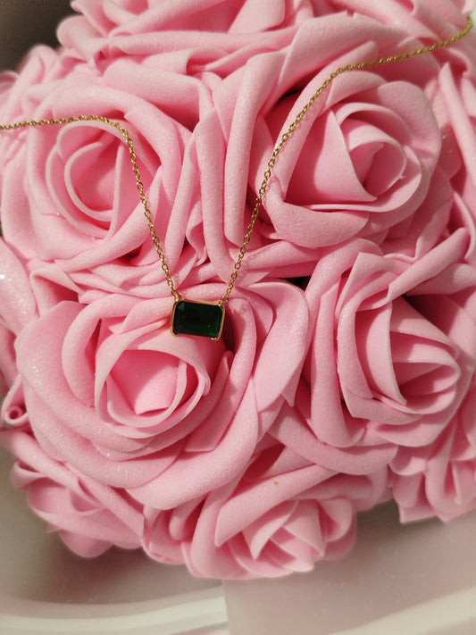 Collier MONICA vert émeraude