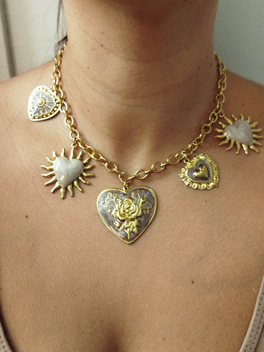 Collier ROSANA Marron