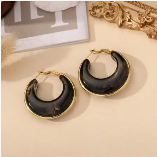 Boucles d'oreilles AMBROISE Noir