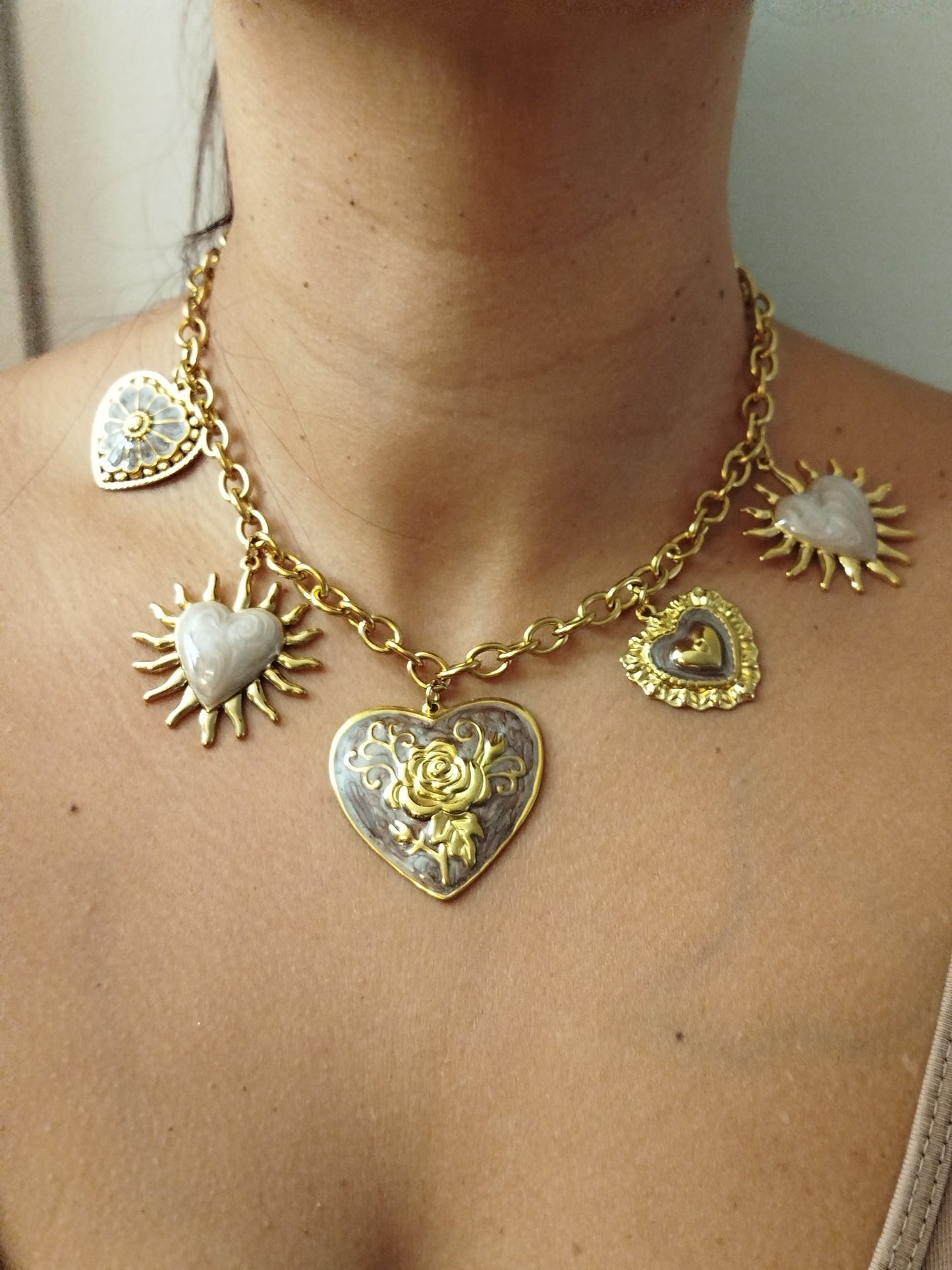 Collier ROSANA Marron